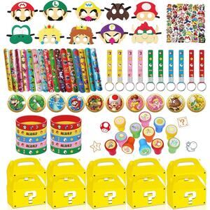 Hatraky 127 Piece Birthday Party Favor Supplies Super Mario Gifts NIB